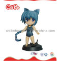 Pequeña figura del gato de la muchacha del gato juguete (CB-PM032-S)